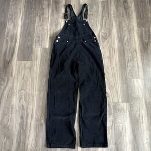 Vintage London Overalls Womens Size M Black Grunge Utility Pockets 90s USA